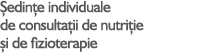  edin e individuale de consulta ii de nutri ie i de fizioterapie
