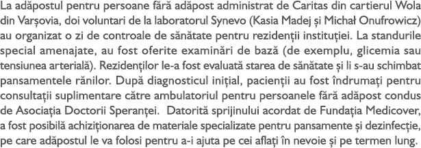 La ad postul pentru persoane f r ad post administrat de Caritas din cartierul Wola din Var ovia, doi voluntari de la...