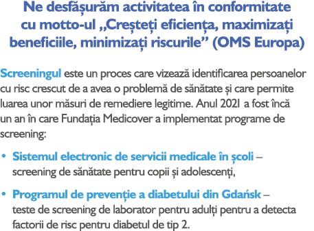Ne desf ur m activitatea  n conformitate cu motto-ul „Cre te i eficien a, maximiza i beneficiile, minimiza i riscuri...