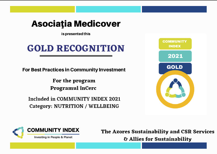 Programul ”înCerc” - distincția GOLD în Community Index 2021