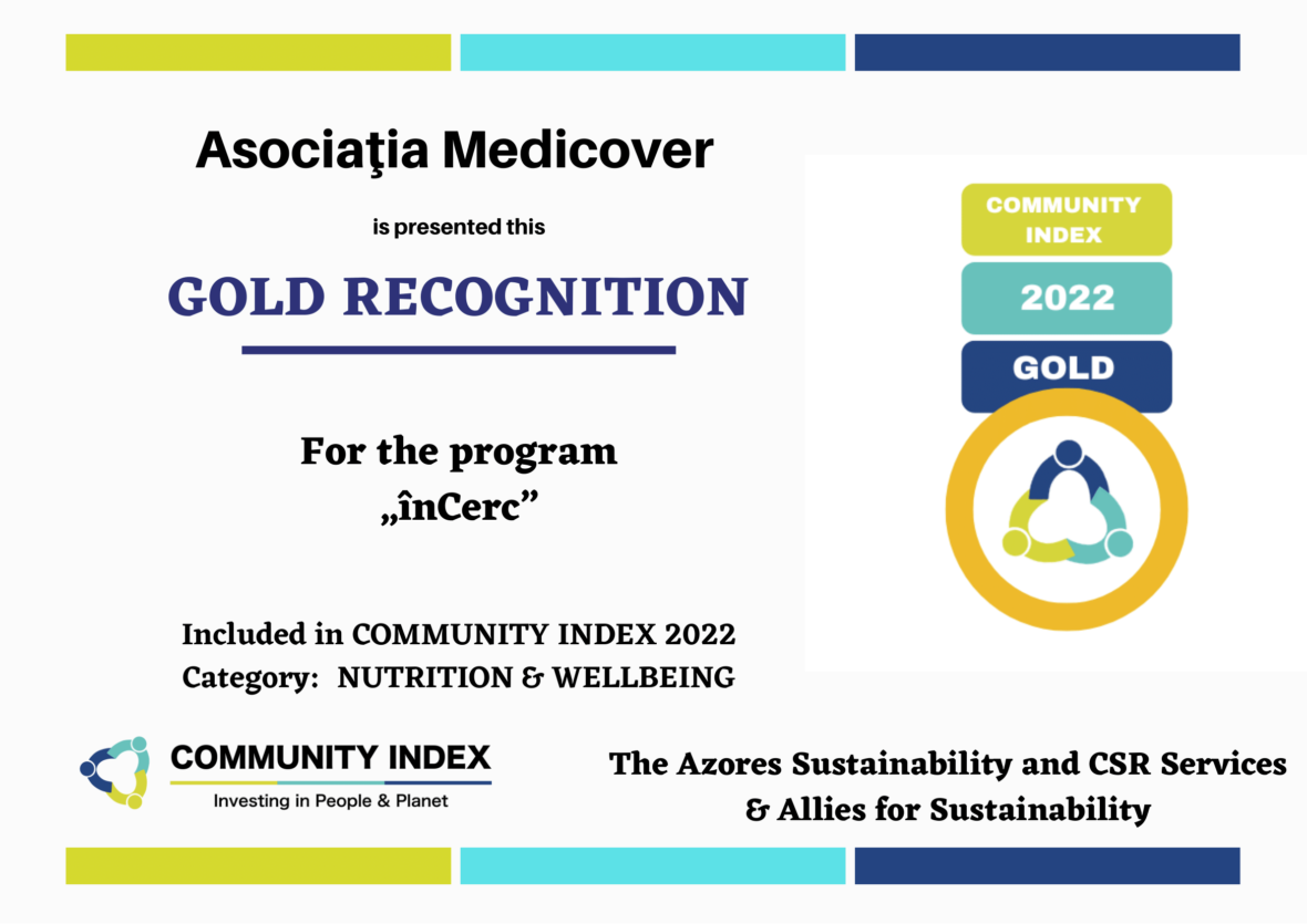 Programul ”înCerc” - distincția GOLD în Community Index 2022